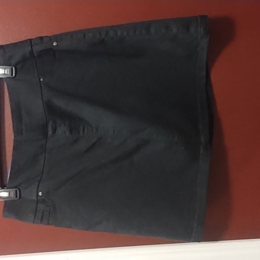 Classic Black Denim Skort
